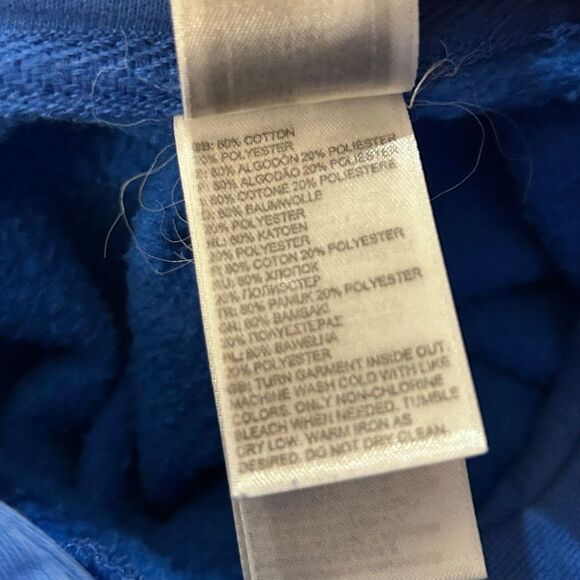 The North Face Mens Large Hoodie Pullover Logo Bright Blue Large EUC - Picture 5 of 5